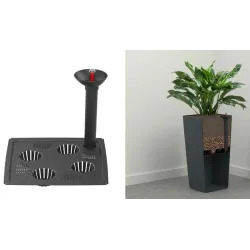 Puķu poda pamatne ar ūdens līmeņrādi, 25x25cm