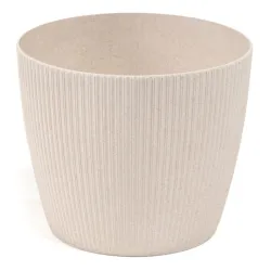 Gėlių vazonas Lamela Jumper 870-05, plastikinis, 19 cm x 19 cm, balta sp.