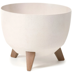Puķu pods Roma Eco Wood 24cm, balts
