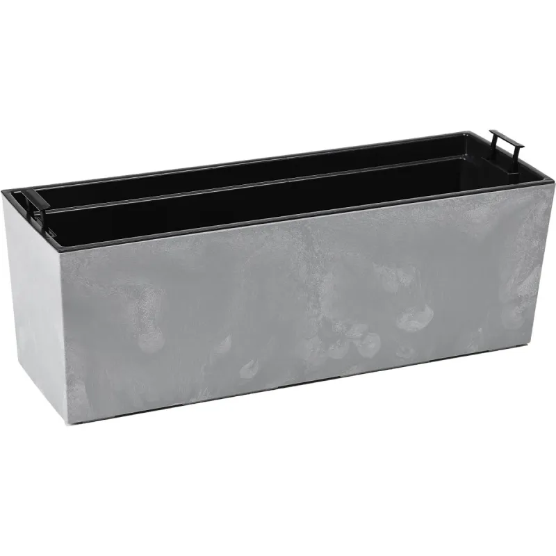 Balkona kaste Begonia 190x560mm, betona gaiši pelēks