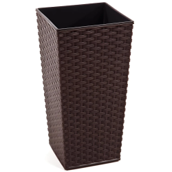 Puķu pods Finezja rattan 40x40x75cm, t.brūns