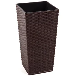 Gėlių vazonas Lamela 575-83, plastikinis, ruda sp.