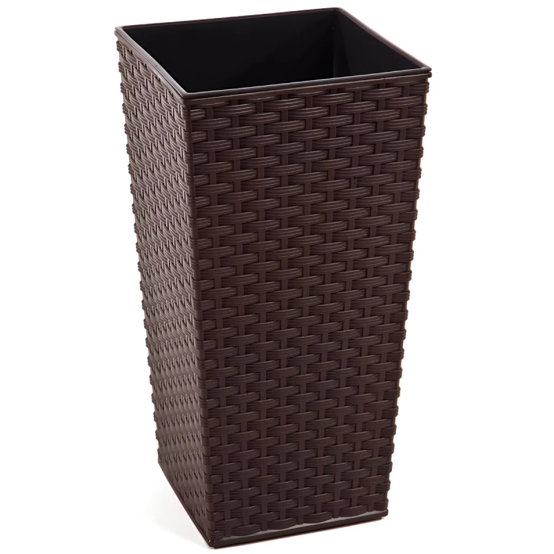 Puķu pods Finezja rattan 35x35x68cm, t.brūns