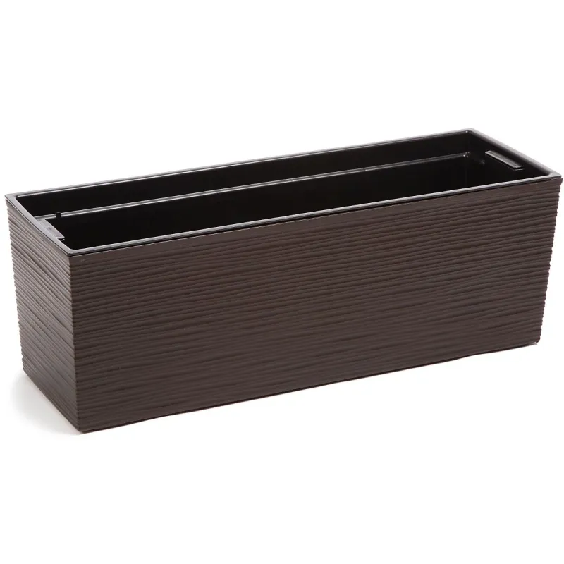 Balkona stādītājs Lamela Begonya 627-83, plastmasa, 56 cm x 19 cm, brūna krās.