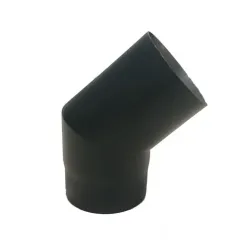 Колена для вытяжек Wadex, черный цв., 160 мм, 45 град