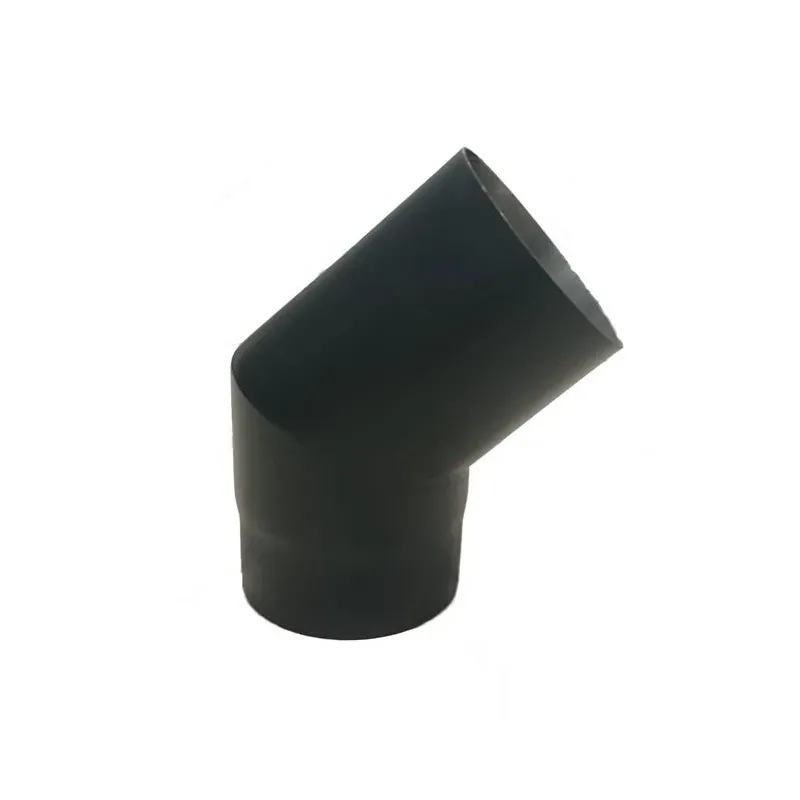 Dūmvada līkums Wadex, melna krās., 160 mm, 45 °
