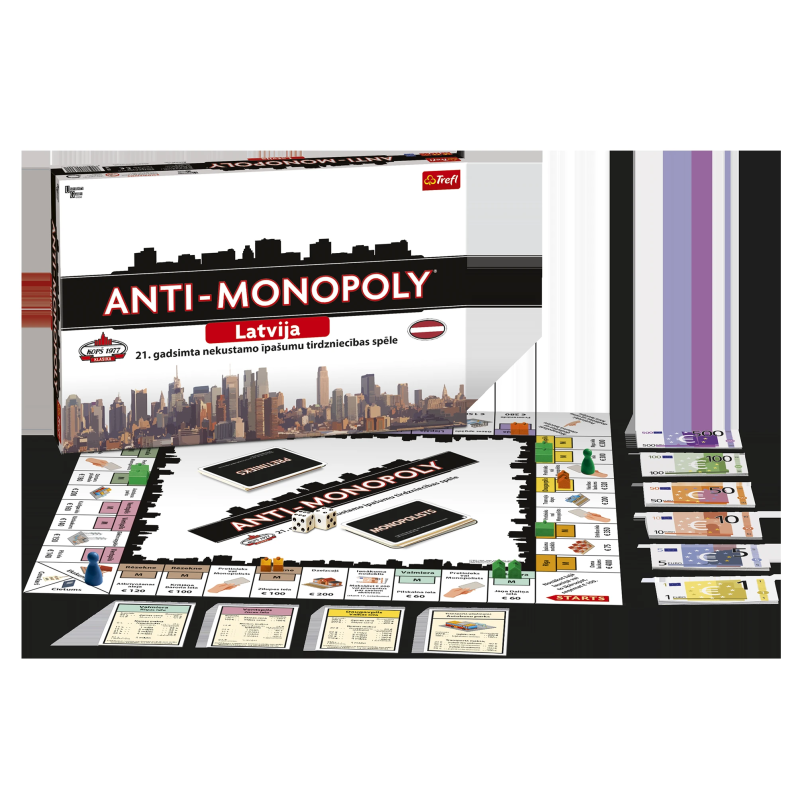 TREFL Spēle "Anti-Monopoly" ,Latviešu val.,
