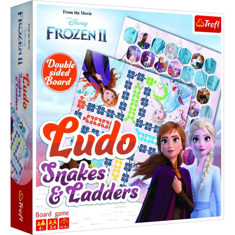 TREFL FROZEN Ledus Sirds 2 Galda spēle Ludo-Čūskas un kāpnes