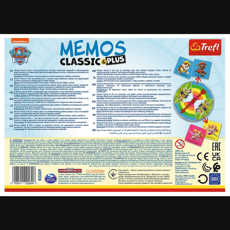 TREFL PAW PATROL Memo Classic Plus