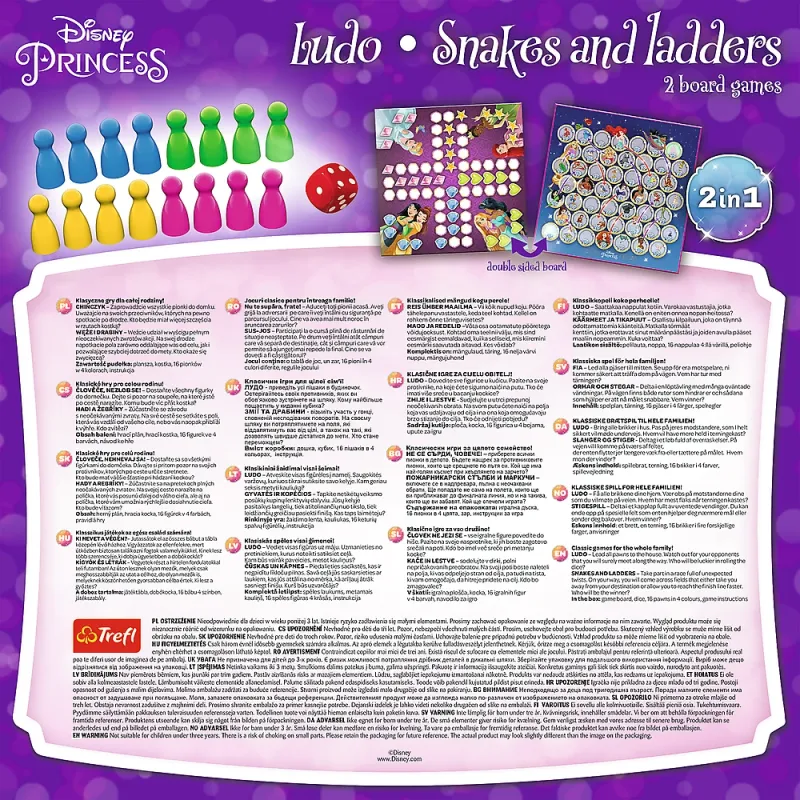 TREFL DISNEY PRINCESS lauamäng 2 in 1 Printsessid