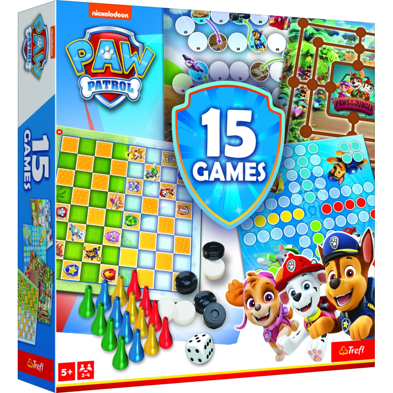 TREFL PAW PATROL 15 in 1 Galda spēle