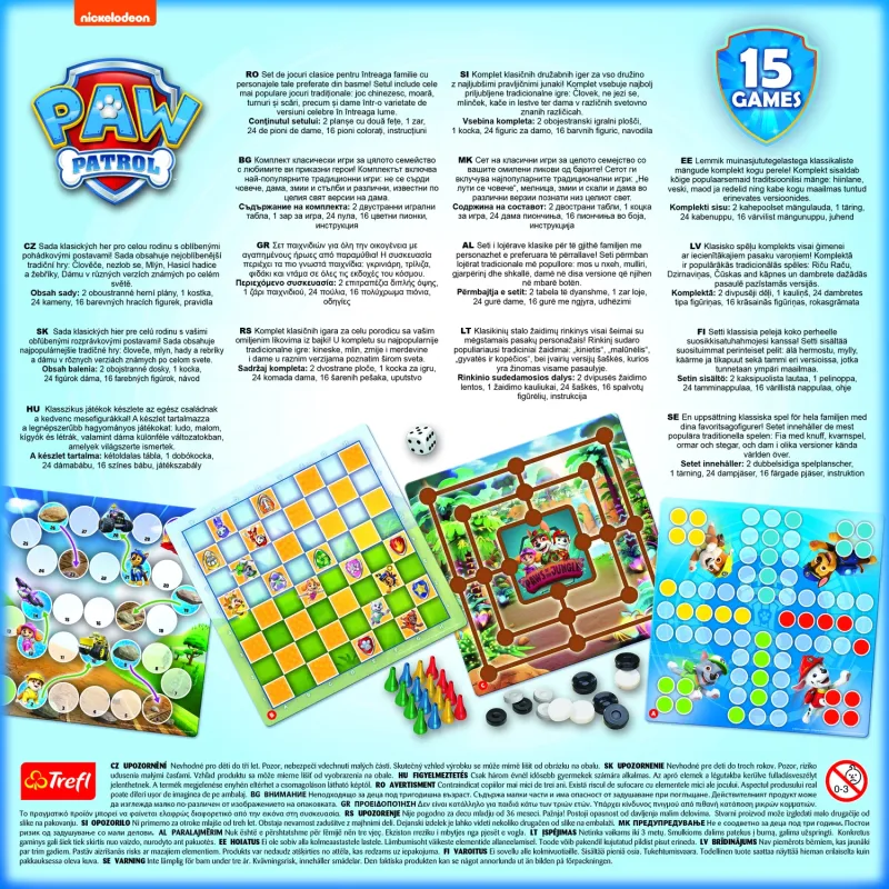 TREFL PAW PATROL 15 in 1 Galda spēle