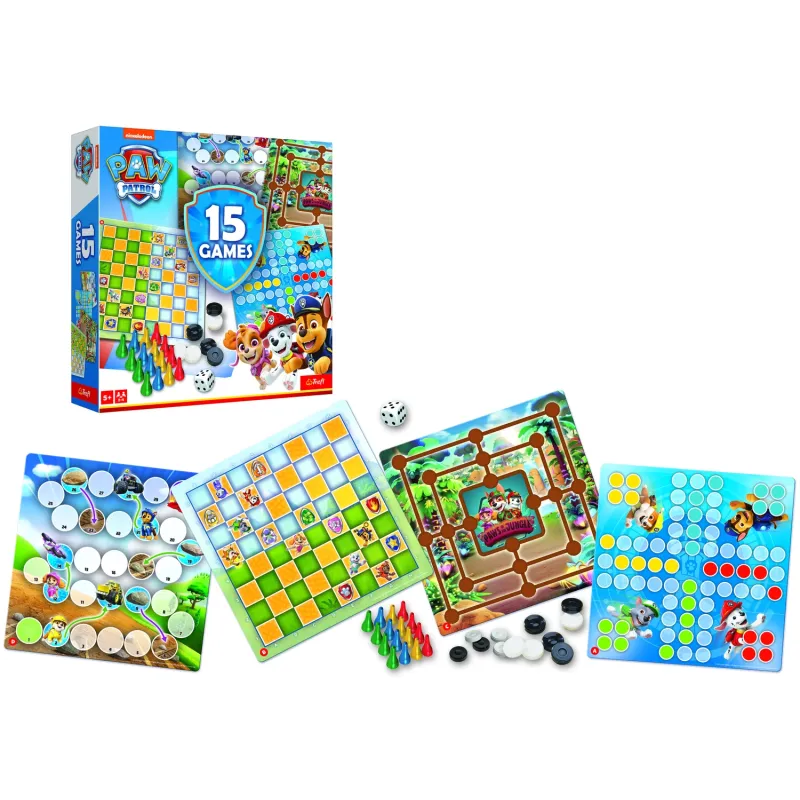 TREFL PAW PATROL 15 in 1 žaidimas „Šuniukai-patruliai“
