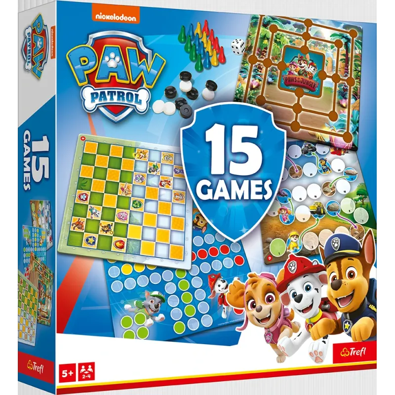 TREFL PAW PATROL 15 in 1 žaidimas „Šuniukai-patruliai“