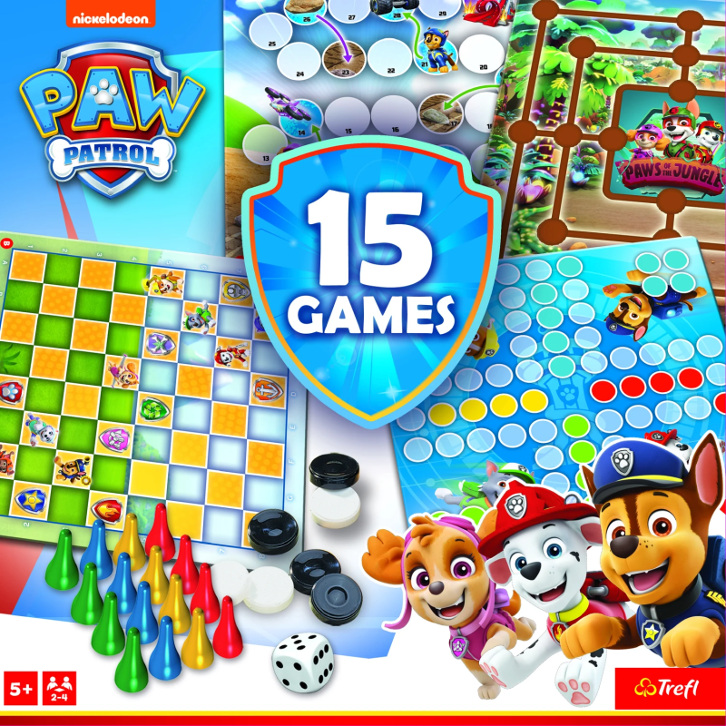 TREFL PAW PATROL 15 in 1 Galda spēle
