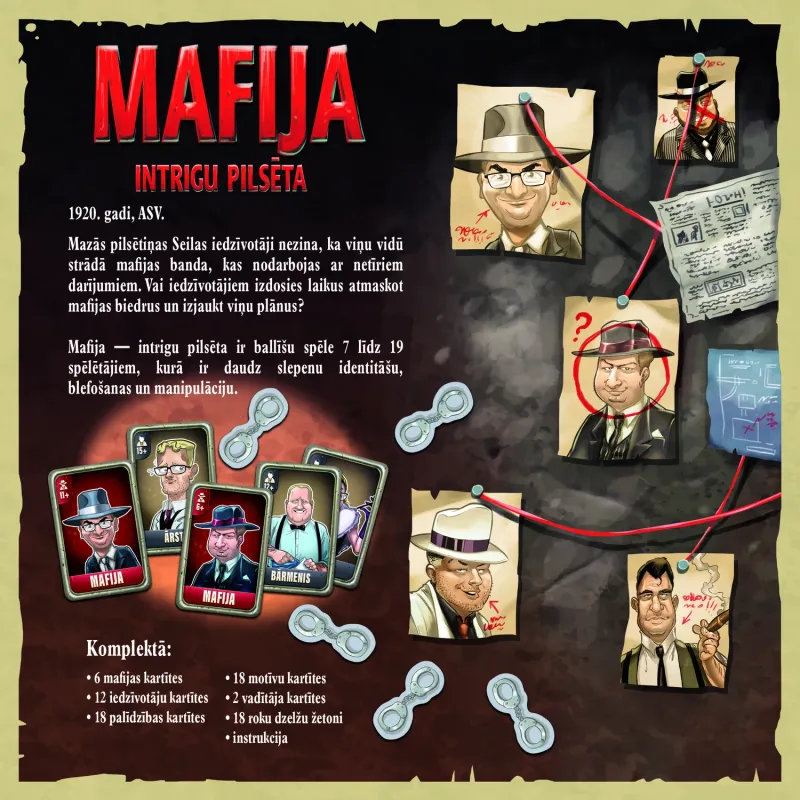 TREFL Mafia board game ,in Latvian lang.,
