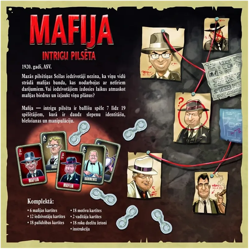 TREFL Mafia board game ,in Latvian lang.,
