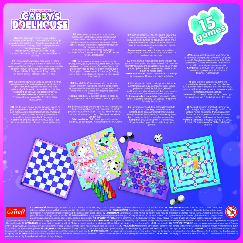 TREFL GABBY´S DOLLHOUSE 15 in 1 Galda spēle