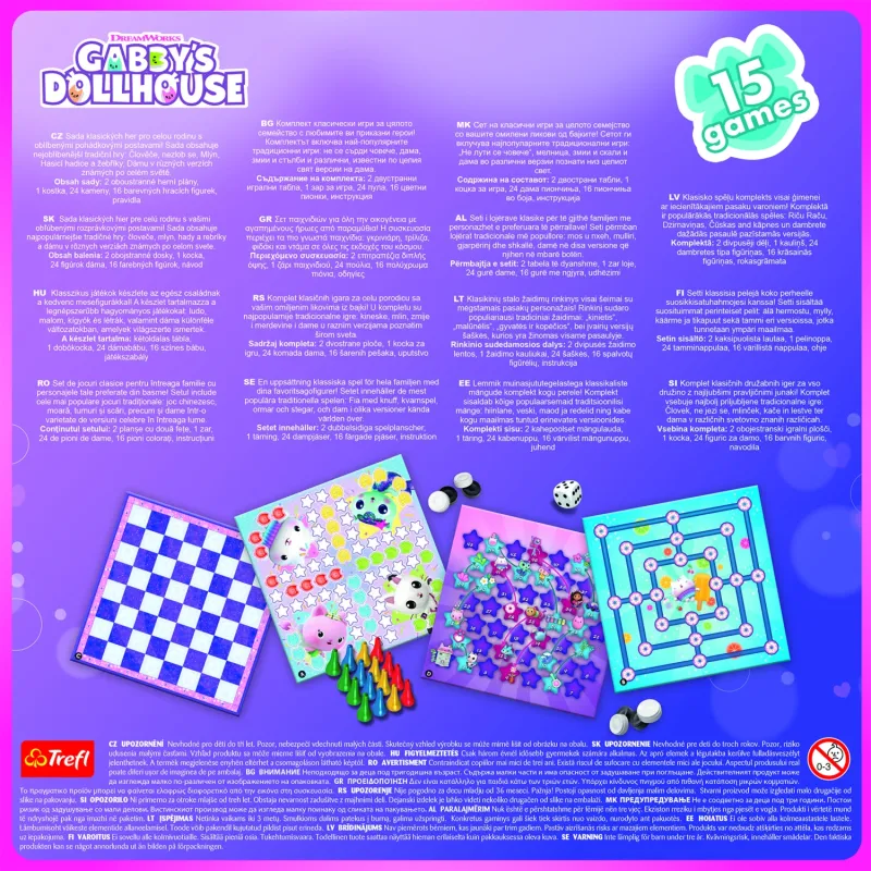 TREFL GABBY´S DOLLHOUSE 15 in 1 Galda spēle