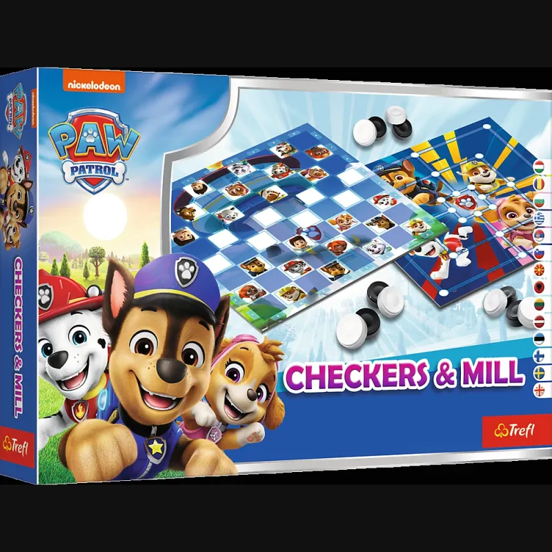 TREFL PAW PATROL Galda spēle Dambrete un Dzirnavas