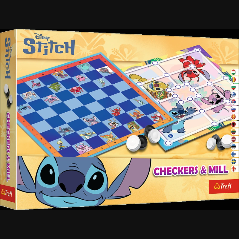 TREFL DISNEY STITCH Galda spēle Dambrete un Dzirnavas