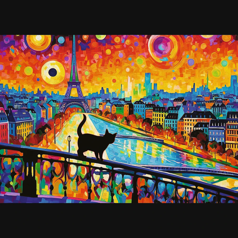 TREFL Puzle Kaķis Parīzē, 1000 gab.