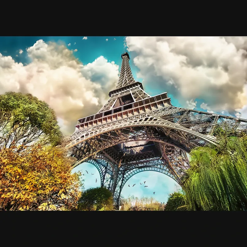 TREFL Premium Plus Puzle Eifeļa tornis Parīzē, Francija, 1000 gab.