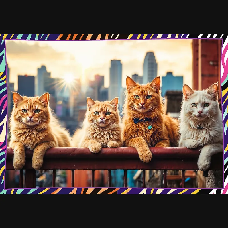 TREFL Pužļu komplekts Smieklīgie dzīvnieki 4x250 gab.