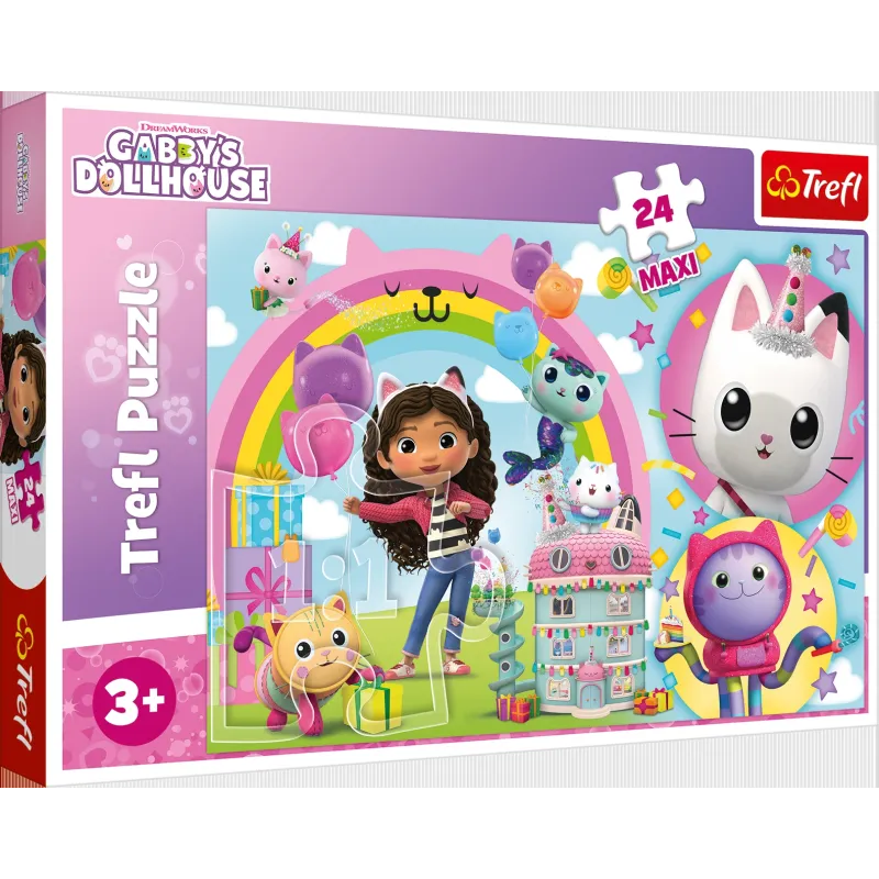TREFL GABBY´S DOLLHOUSE Maxi dėlionė „Ratai“, 24 det.