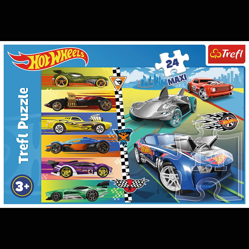 TREFL HOT WHEELS Puzle, 24 gab.