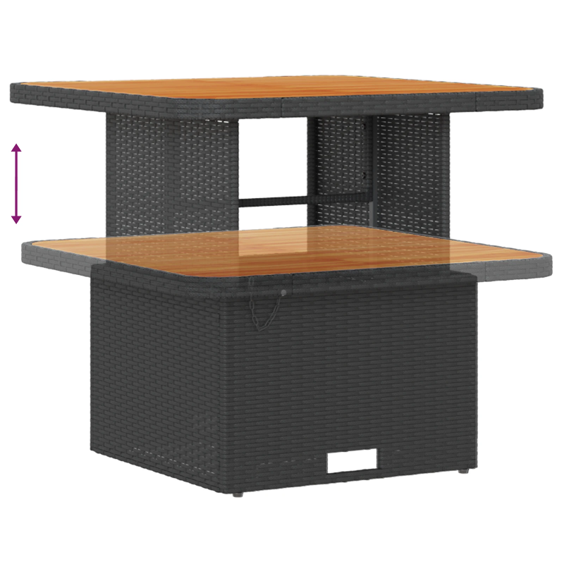 vidaXL Dārza dīvānu komplekts ar spilvenu 10 pcs Melna