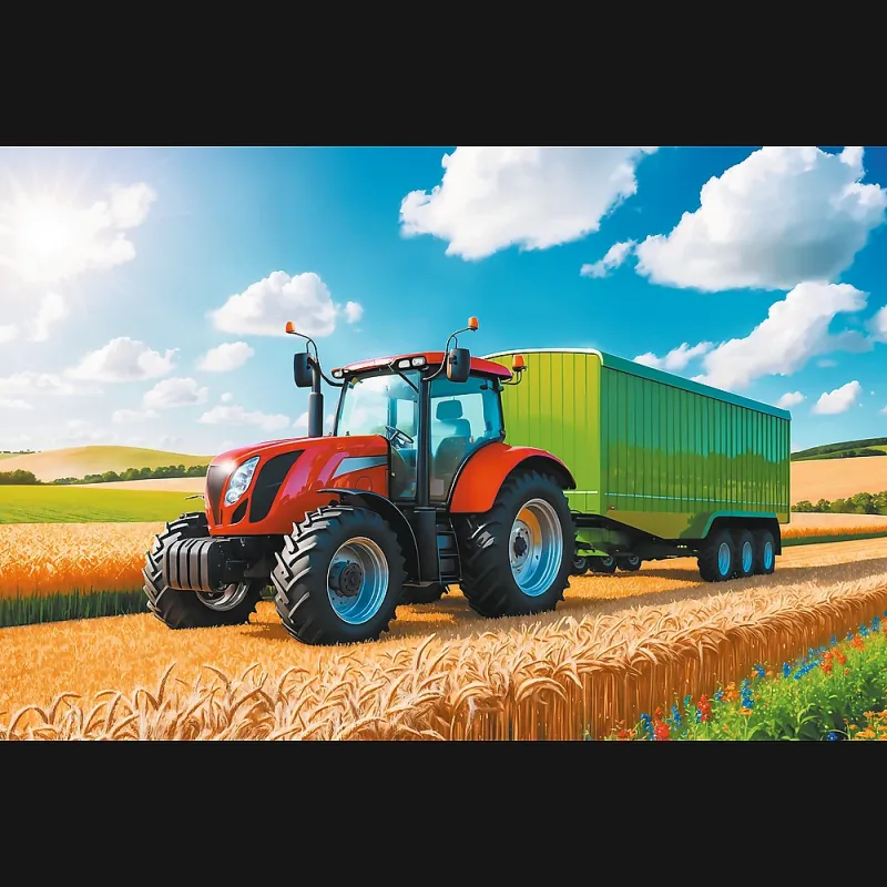 TREFL Puzle Lauksaimniecības tehnika - Traktors ar piekabi, 100 gab.