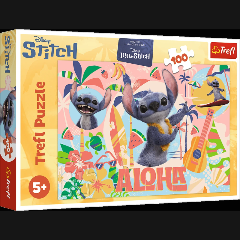 TREFL DISNEY STITCH Puzzle Stitch un draugi, 100 gab.