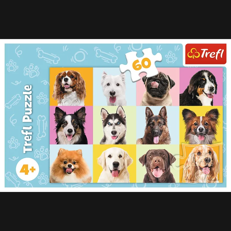 TREFL Puzzle Puppies, 60 pcs