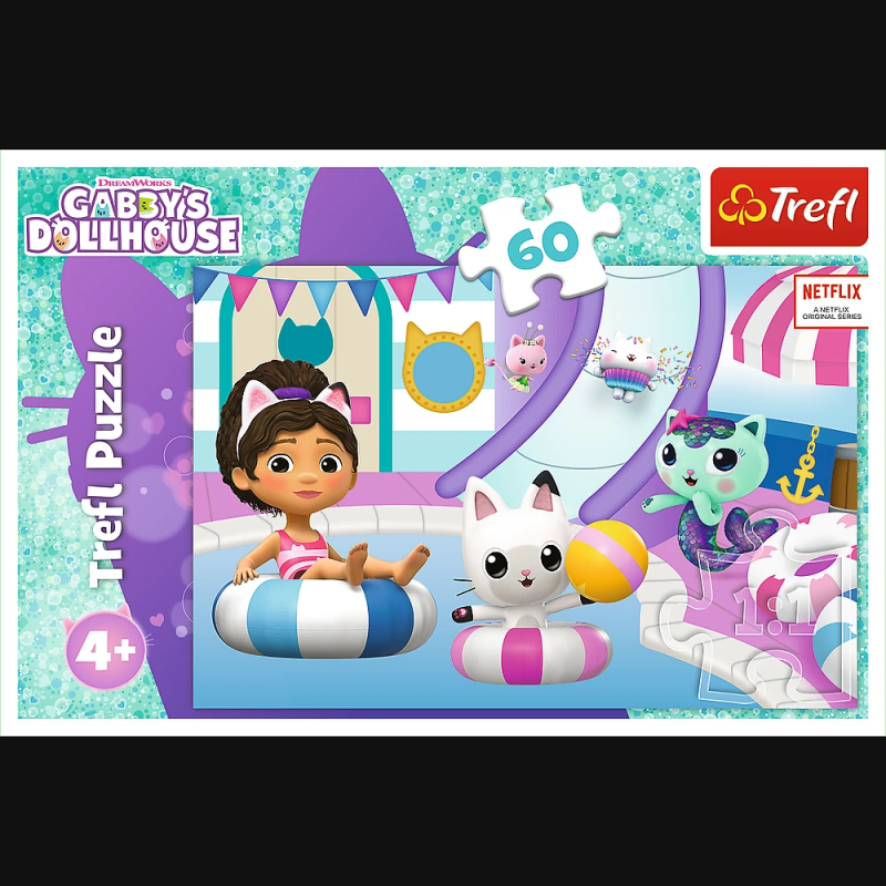 TREFL GABBY´S DOLLHOUSE Mirdzoša puzle Gabby´s Dollhouse, 60 gab.