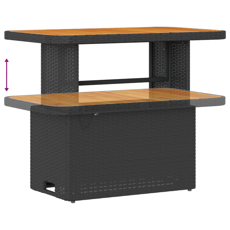 vidaXL Dārza dīvānu komplekts ar spilvenu 12 pcs Melna 90 x 55 x 71 cm