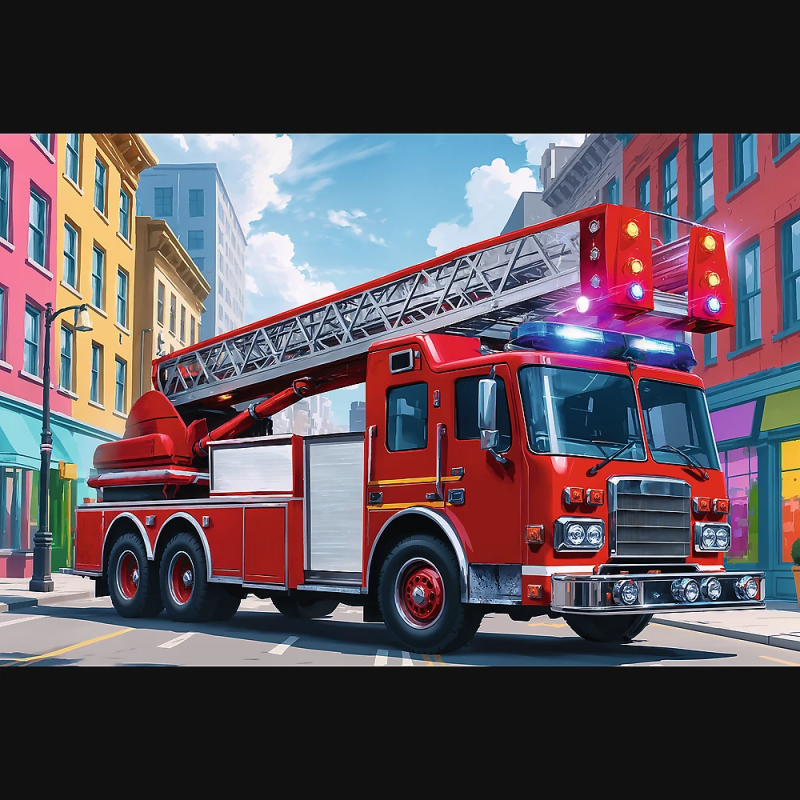 TREFL Puzle Ugunsdzēsēju mašīna, 60 gab.