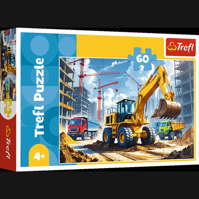TREFL puzzle Backhoe loader tractor 60 pcs
