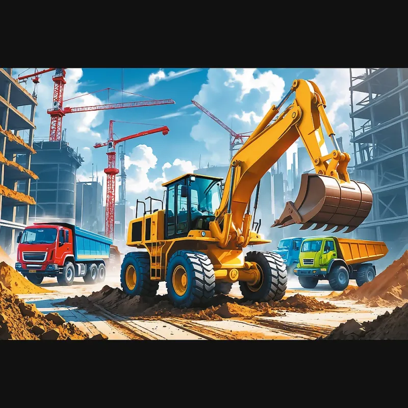 TREFL puzzle Backhoe loader tractor 60 pcs