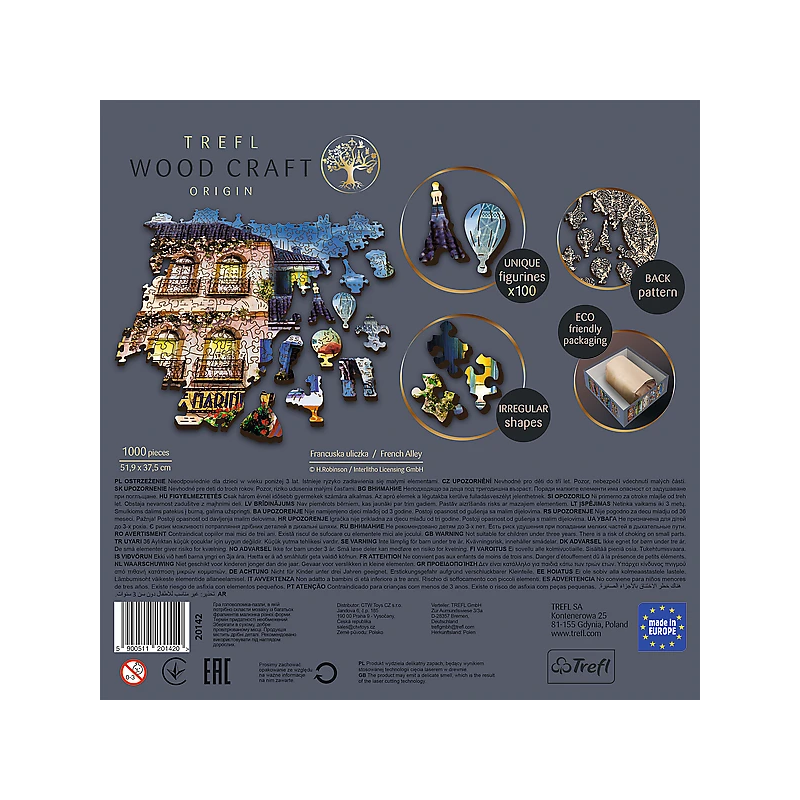 TREFL Koka puzle - Franču aleja, 1000gb