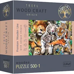 TREFL wooden puzzle Wild cats in the jungle 500+1 pcs