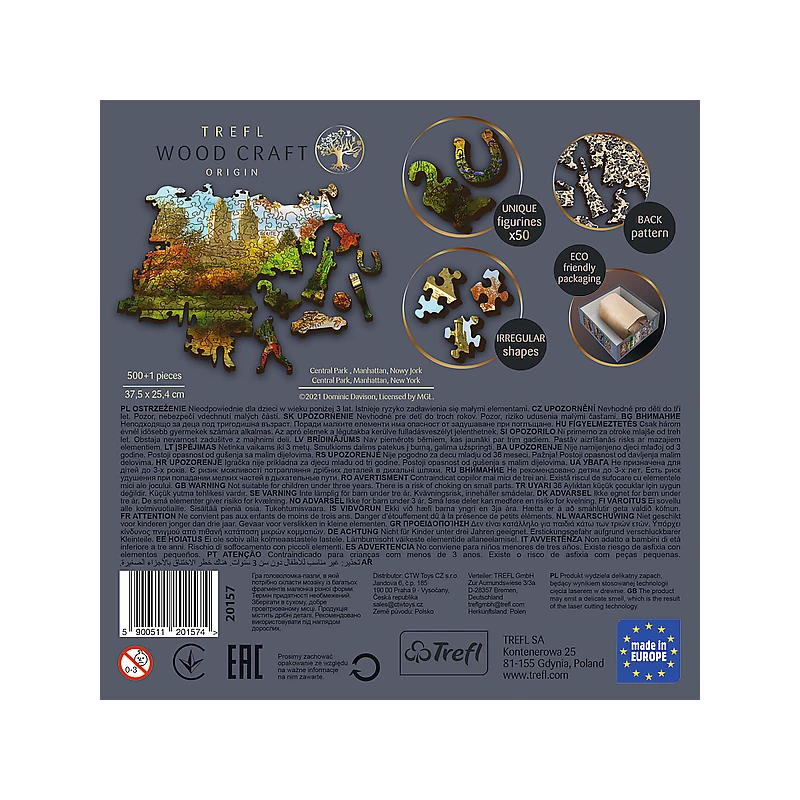 TREFL Koka puzle - Centrālais parks, Manhetena, Ņujorka, 500gb