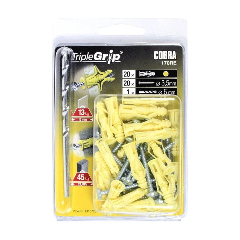 Ievari GKP. 3,5 x 29 mm. plastmasas. 20 gab.