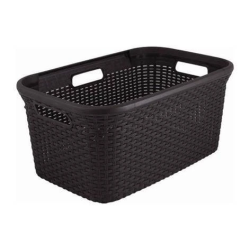 Veļas grozs Style Rattan 45L tumši brūns 27x38x60cm
