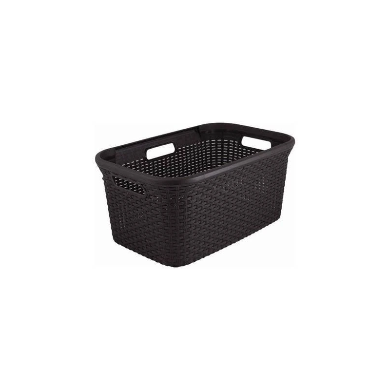 Veļas grozs Style Rattan 45L tumši brūns 27x38x60cm