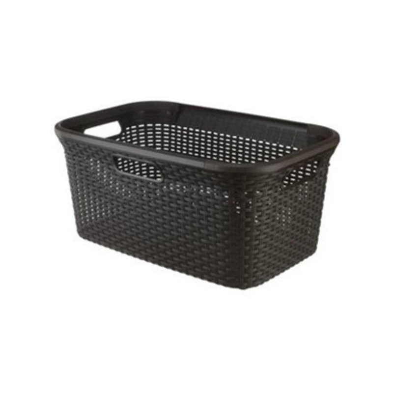 Veļas grozs Style Rattan 45L tumši brūns 27x38x60cm