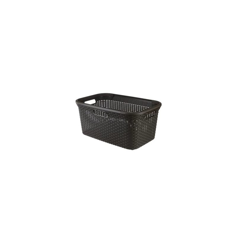 Veļas grozs Style Rattan 45L tumši brūns 27x38x60cm