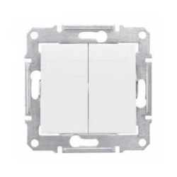 Slēdzis schneider asfora 1+1 b-r balts