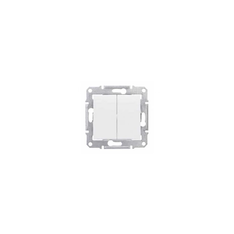 Slēdzis schneider asfora 1+1 b-r balts