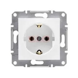 Розетка Schneider Electric Asfora EPH2970221, c заземлением, белый цв.